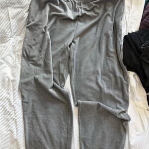 Lands' End Light Grey Ribbed Corduroy Pants